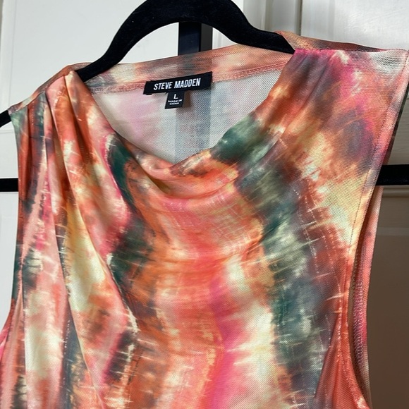 Steve Madden Women's Dahlia Cowl Neck Sleeveless Bodysuit Size L Mobwife - Picture 9 of 13